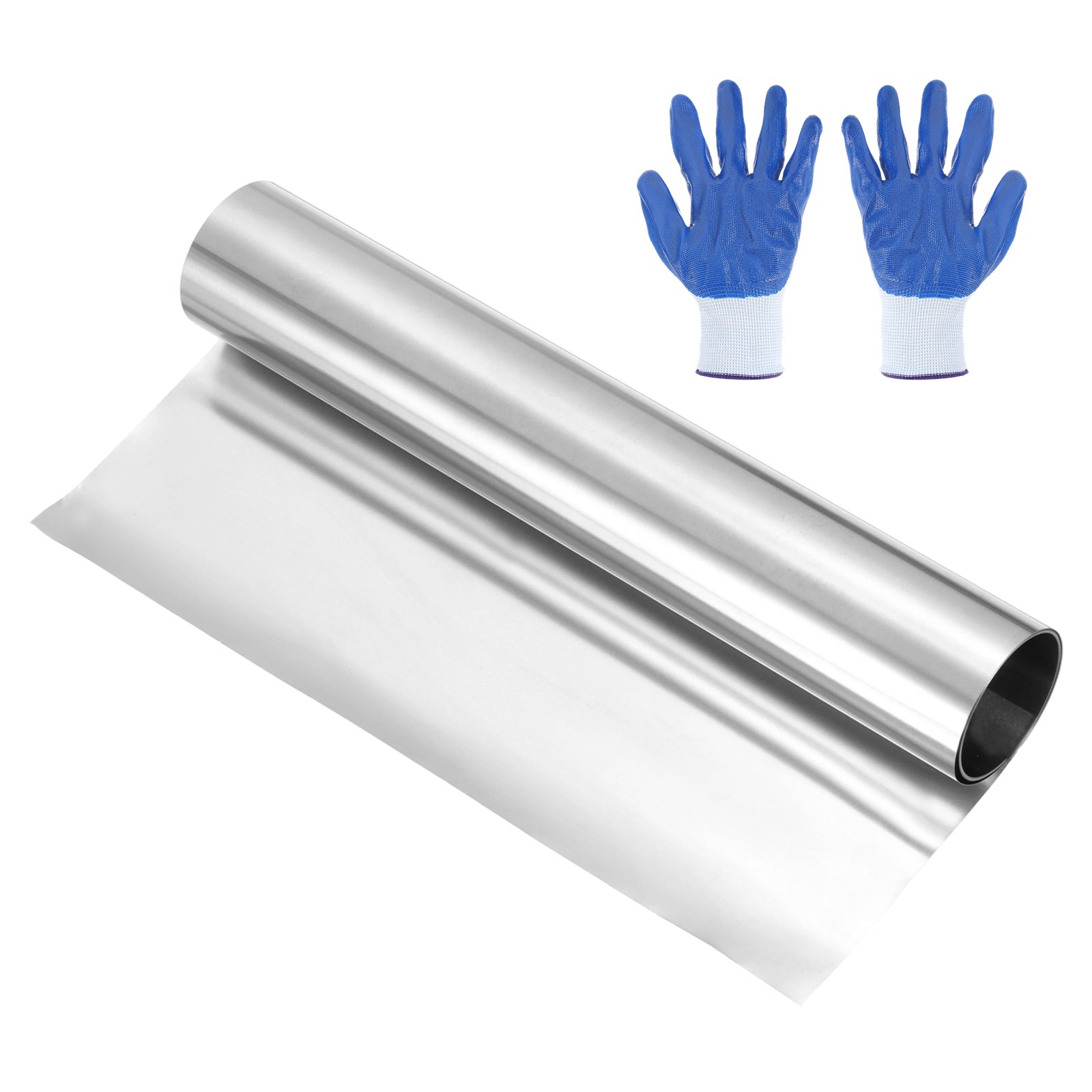 304 Stainless Steel Foil Roll 0.1mm x 200mm x 1m Metal Strip Sheet Silver Tone