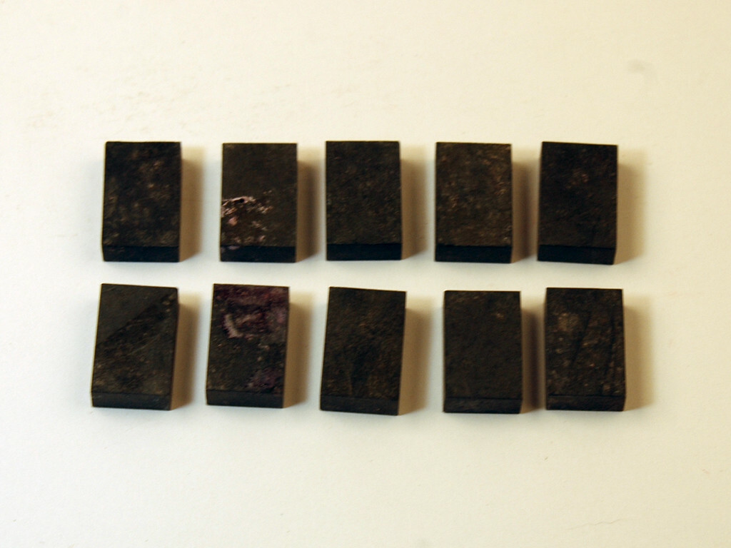 .210 X .455 X .710 LOT OF (10) CARBIDE BLANKS GRADE UNKNOWN (E-3-4-1-2)
