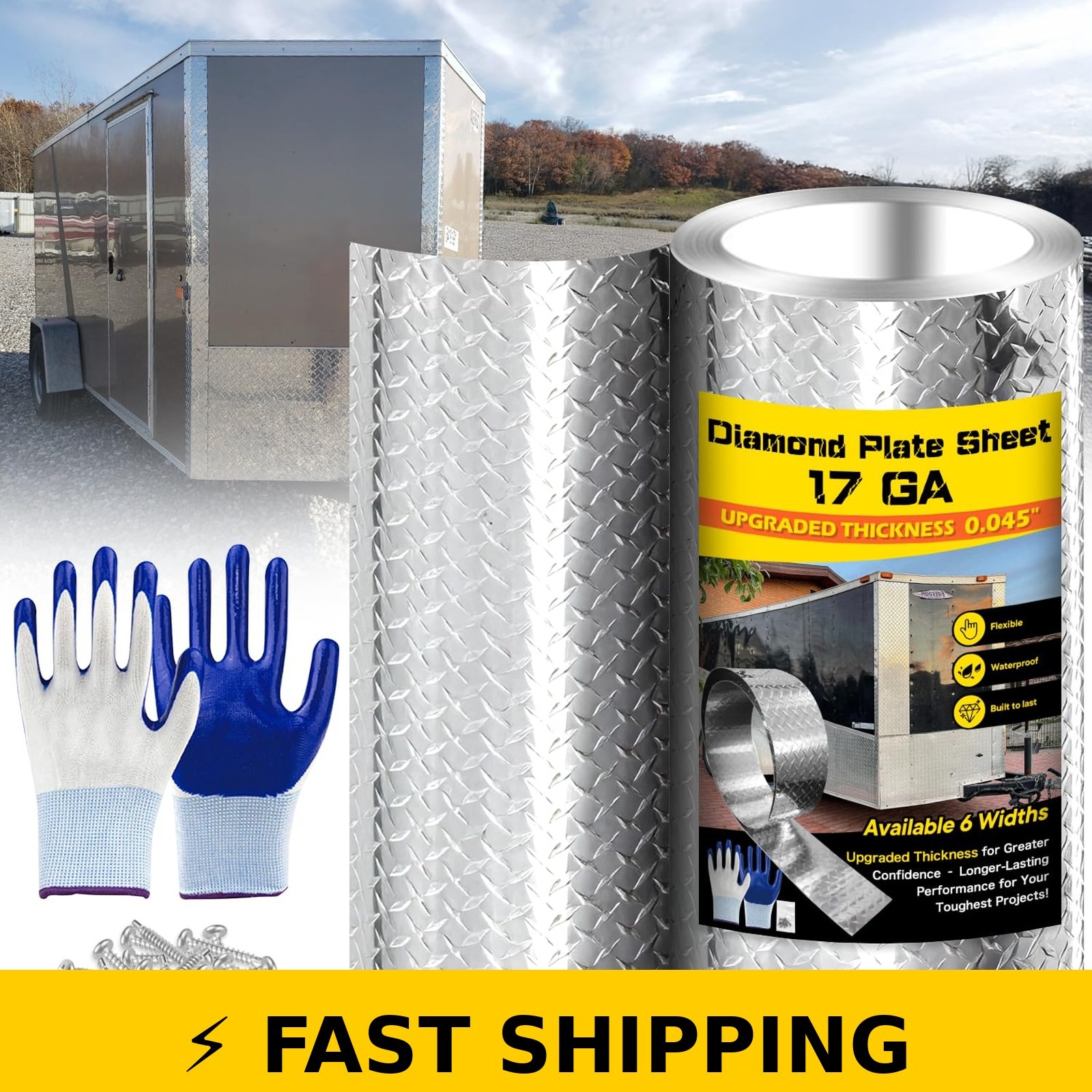 RVSurve 3003 H22 Diamond Plate Aluminum Sheet 4″ x 120″