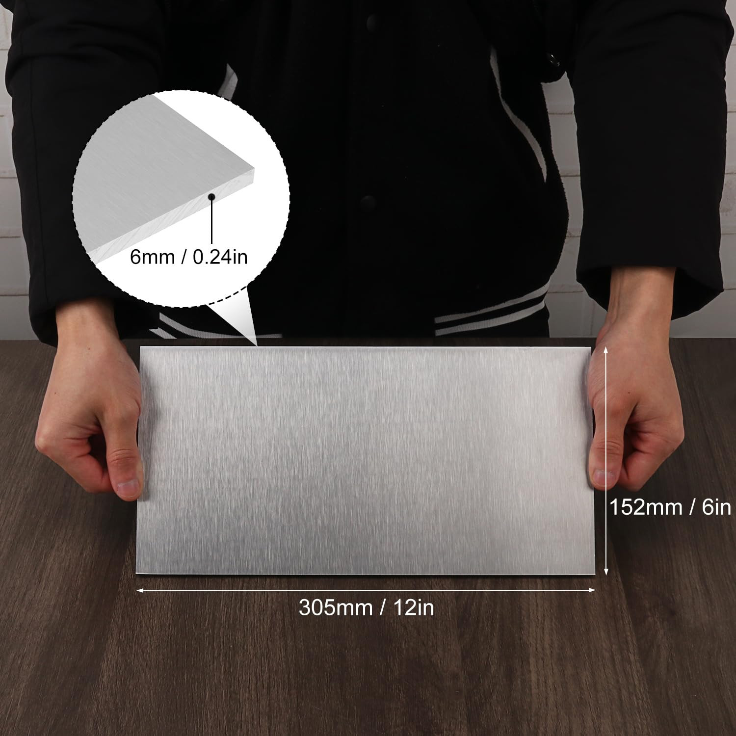 2 Pack 6″ X 12″ 6061 Aluminum Sheet, 1/4 Inch Thickness, Flat Plain Aluminums Pl
