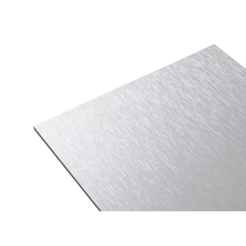36 In. X 72 In. X 1/8 In. Thick Aluminum Composite ACM Brushed Silver Sheet