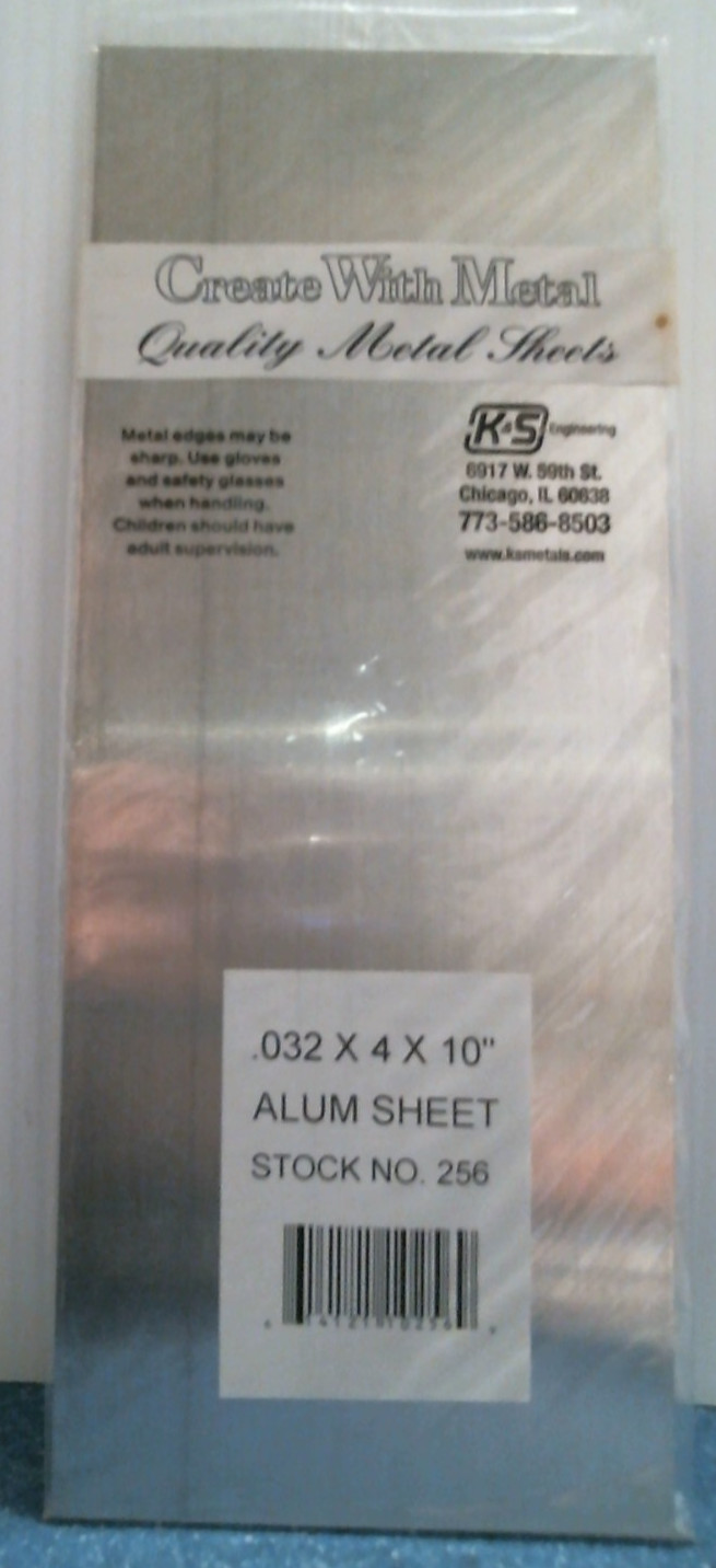 K&S Aluminum Sheet Metal .032 x 4 x 10 (256) FS