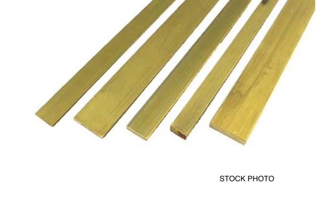 C360 Brass Flat Bar 1/2” Thick x 1″ Wide x 12” milling turning stock