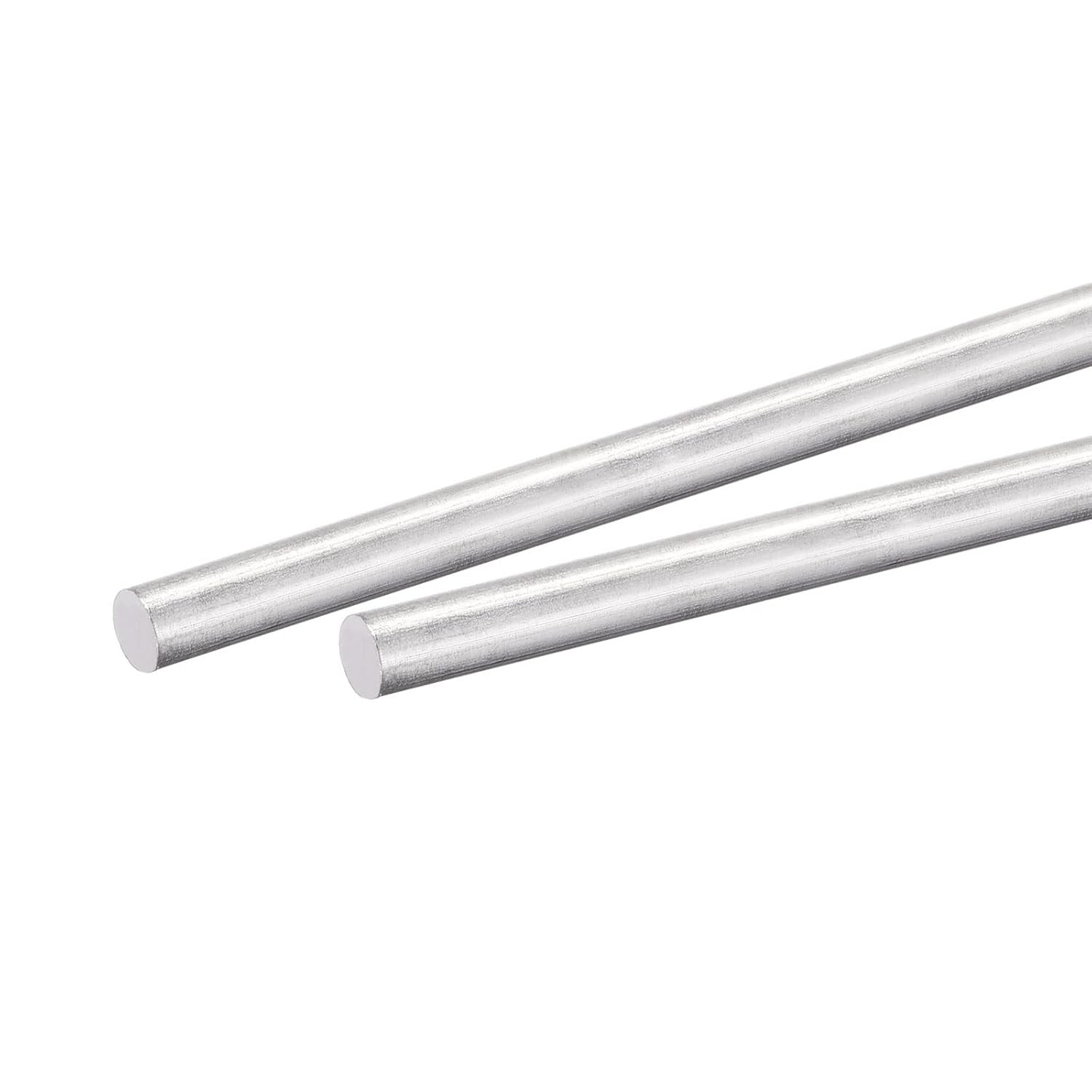 MECCANIXITY Aluminum Solid Round Rod 6mm Diameter 350mm 6 x 350mm, Silver