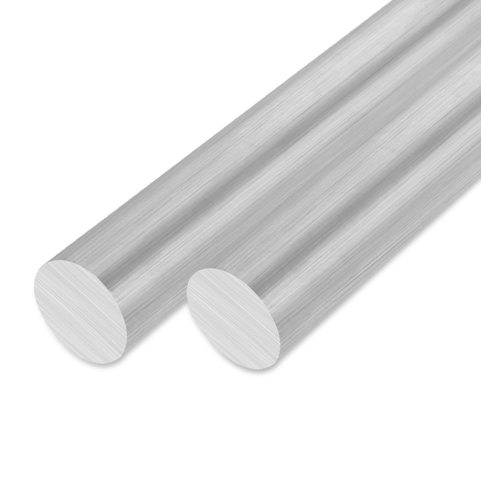 2 PCS 11/2 Inch Aluminum Rod Round Bar Stock 6061 Extruded Lathe 16 Inch