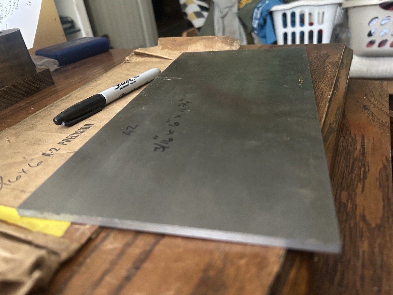 A2 Tool Steel, 3/16” x 6” x 11-3/4″, Flat Ground Bar, Machine Stock