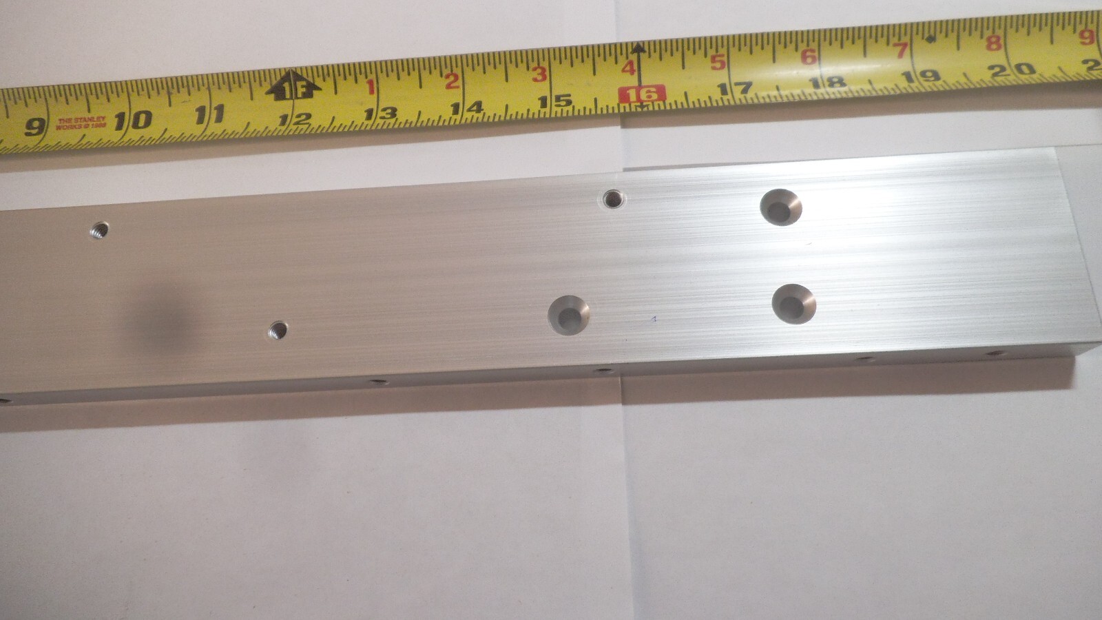 Aluminum bar stock, 17-1/4″ long x 2″ wide x .475 thick