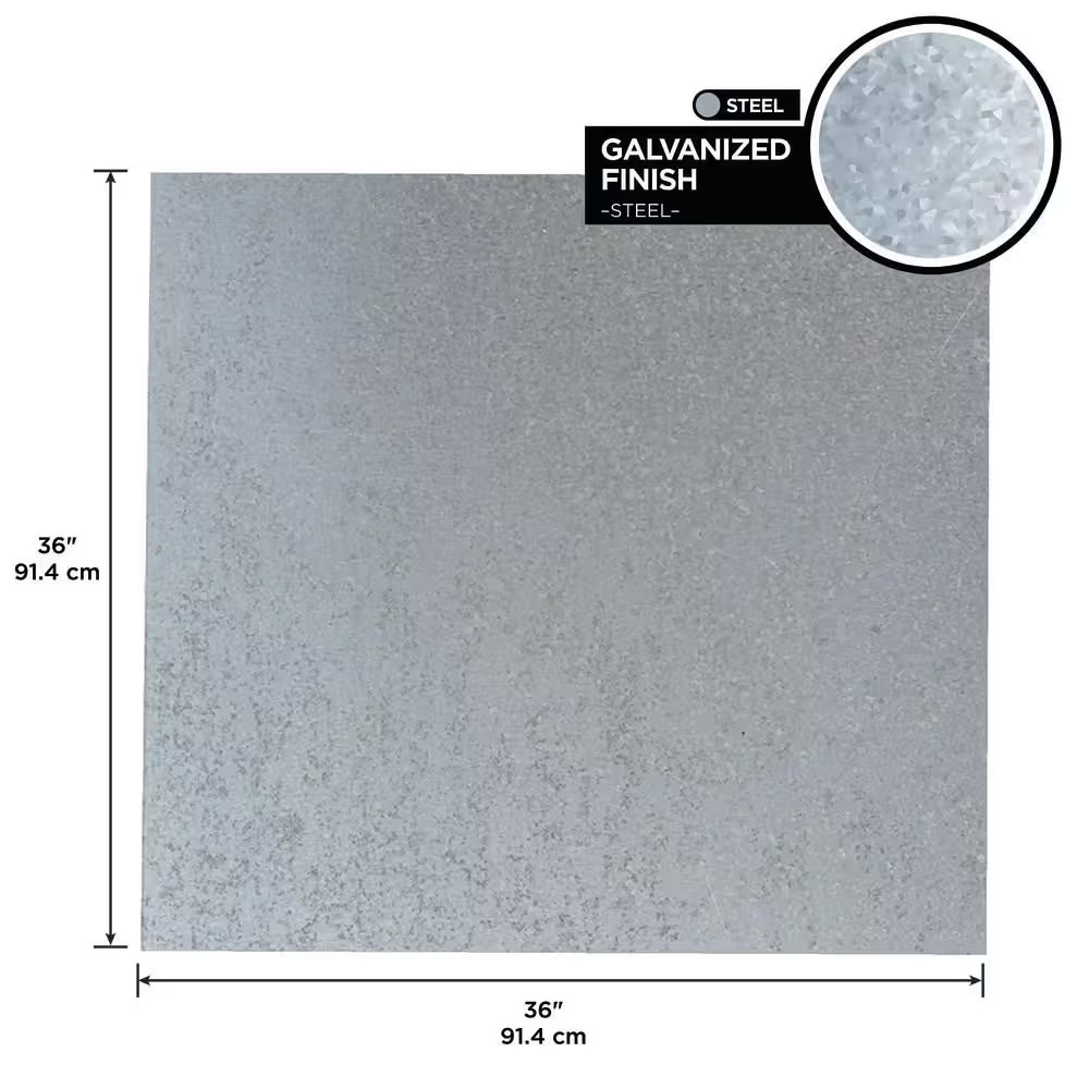 36 In. X 36 In. 28-Gauge Galvanized Steel Sheet