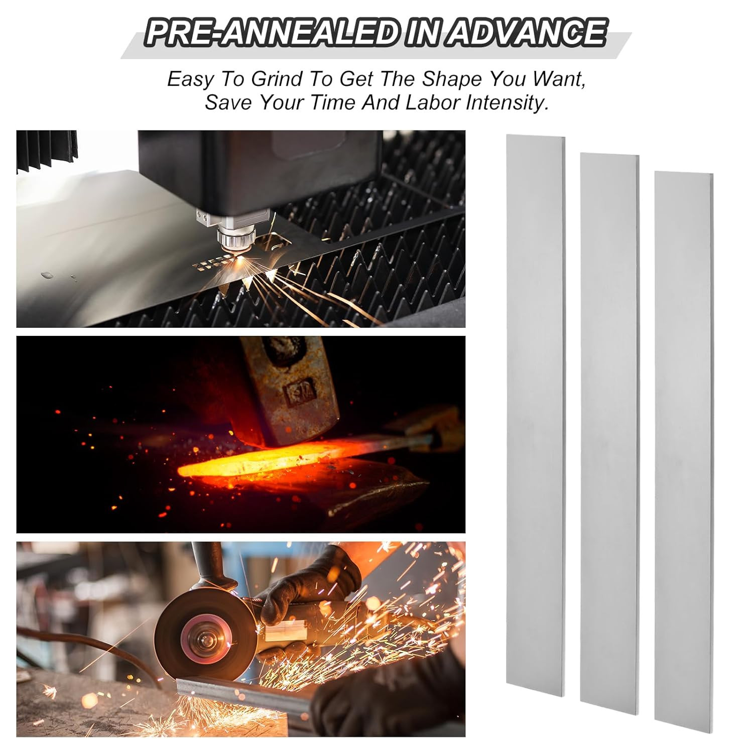 8 Pack 15N20 Steel for Knife Making Steel 1/8″ x 1-1/2″ x 12″ Steel Flat Bar …