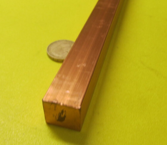 110 Copper Square Bar 1/2 Hard, 3/4″ Thick x 3/4″ Wide x 3 Ft Length