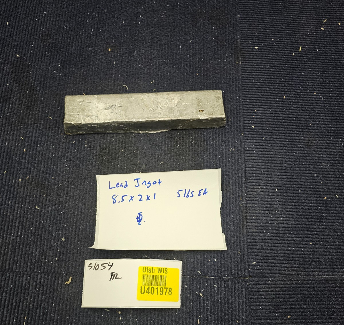 Lead Ingot 8.5 x 2 x 1 5165 EA For Fishing Weight Casting Sinkers