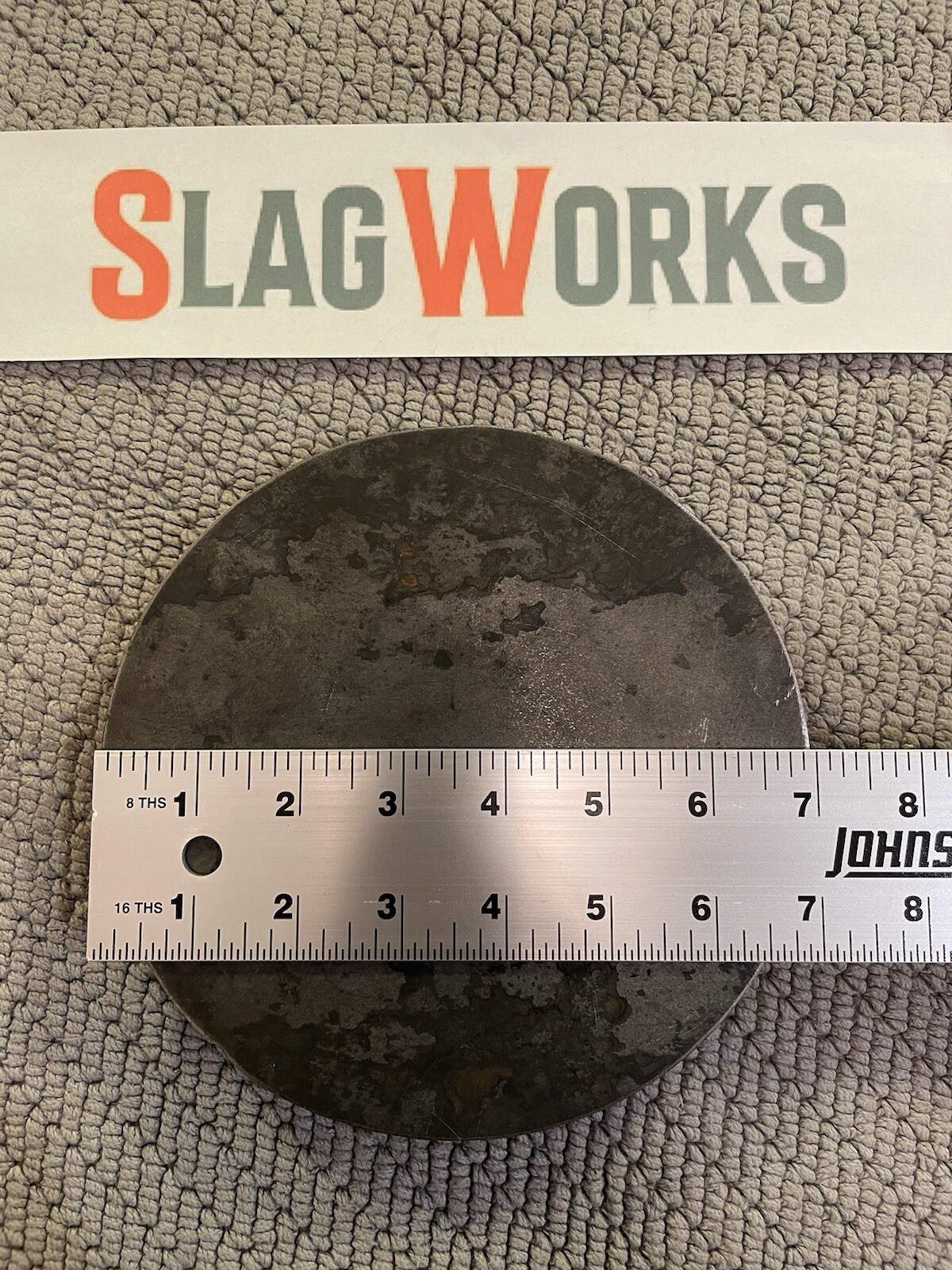 7 inch disc 1/8 inch thick steel plate 1/8”x7” disc A36 Hot Roll Flat