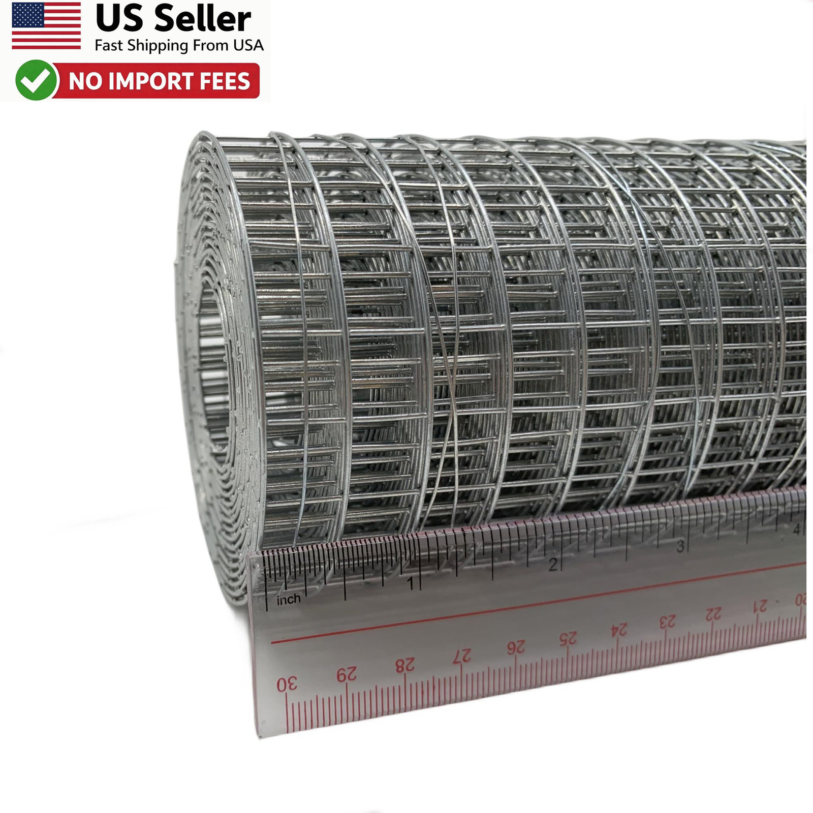 304 Stainless Steel Welded Wire Mesh 15.7in x 10ft 1/2 Hardware Cloth FROM USA