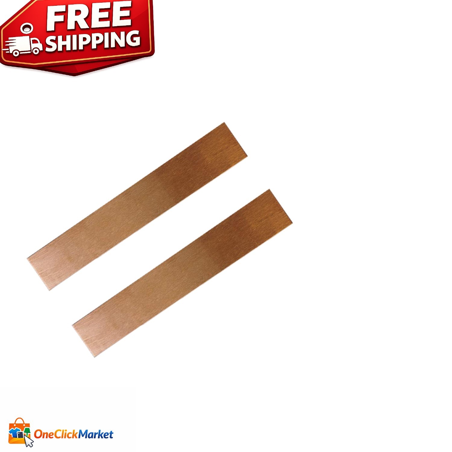 High-Purity Copper Electrode Strips – 2pcs 0.04”x1” for Optimal Electroplating