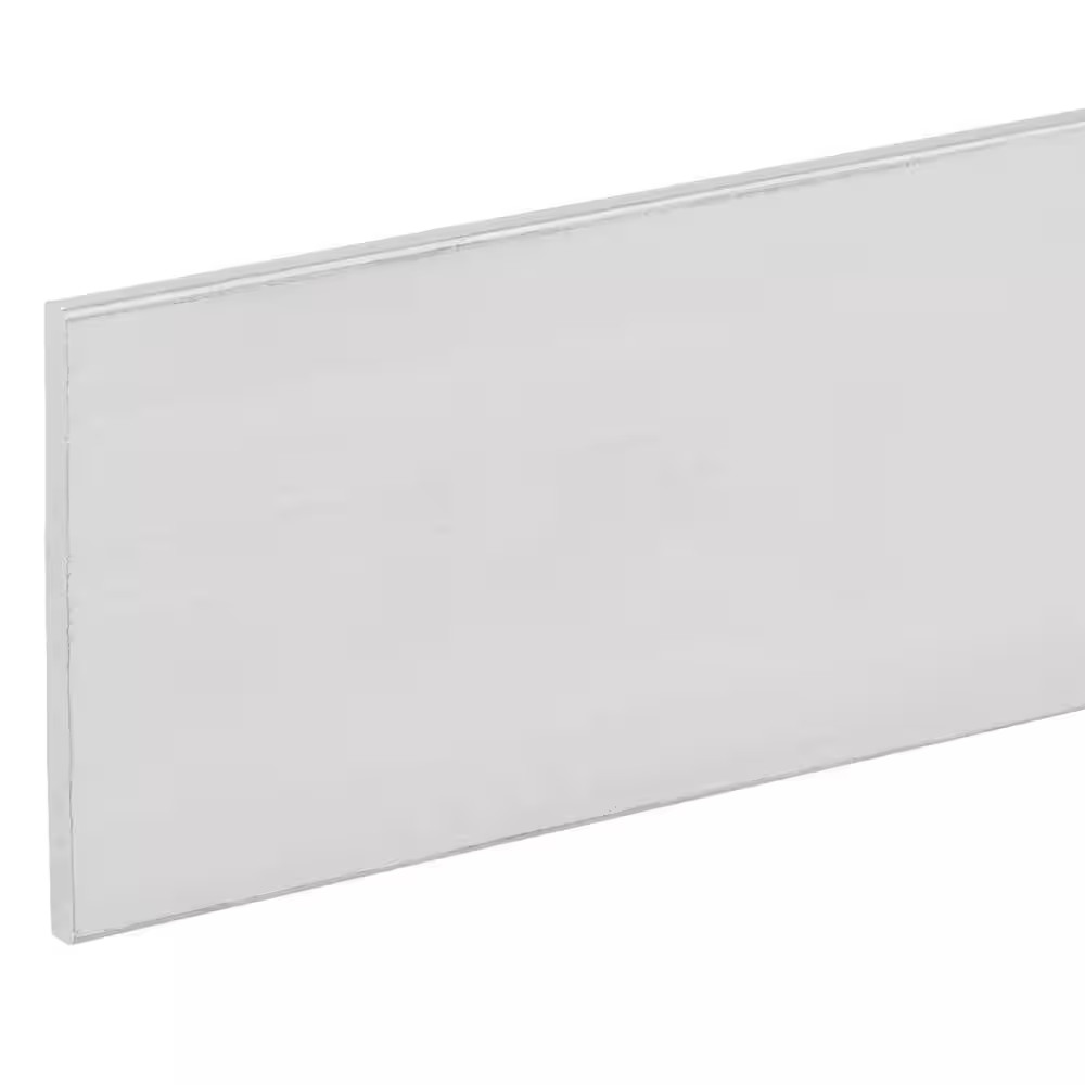 Aluminum Flat Bar 2 in x 8 ft x 1/8 in Thick Lightweight Corrosion Resistant