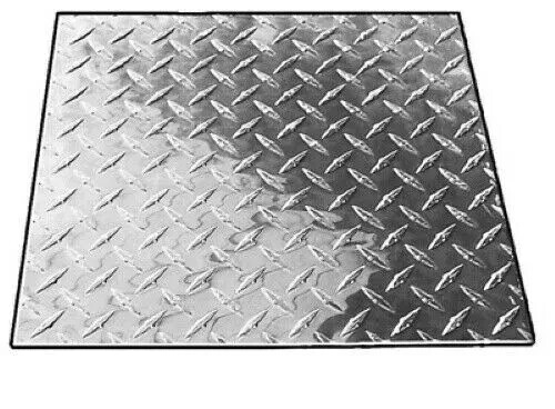 1/16″ Thick Diamond Plate 12″ Wide x 48″ Long Polished Aluminum Alloy 3003 NEW
