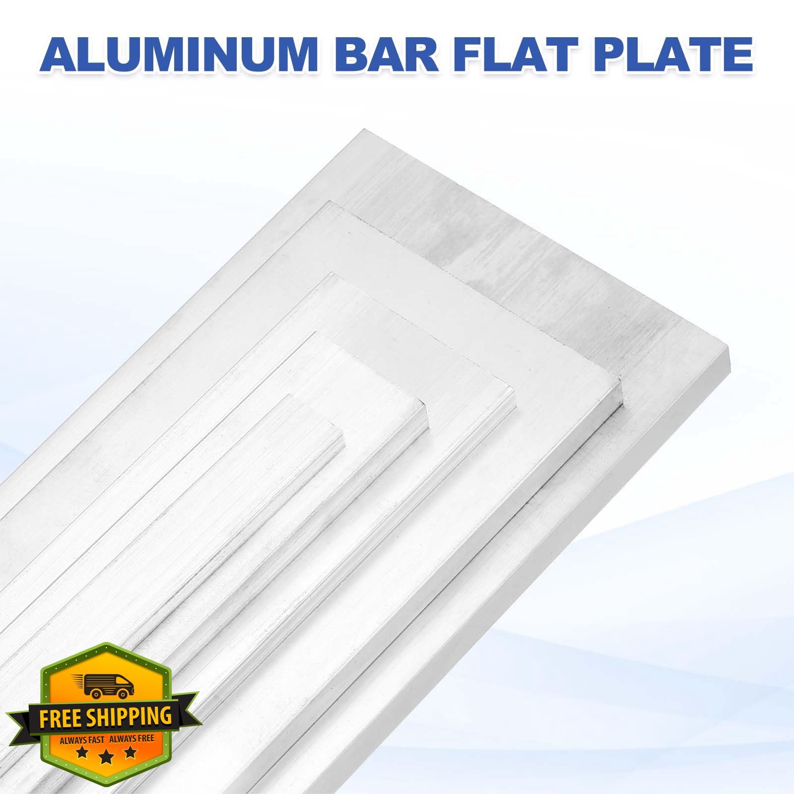 uxcell 2 Sets 0.31×0.8×10″ Aluminum Flat Bar 6061 T6511