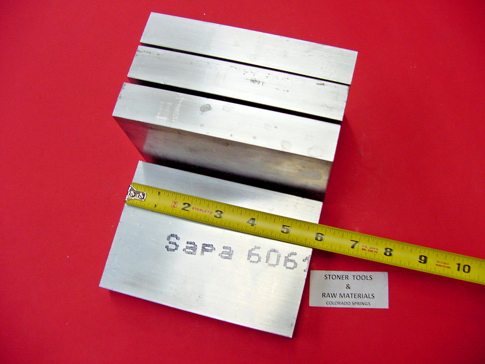 4 Pieces 1″ X 4″ ALUMINUM 6061 FLAT BAR 5.75″ long Solid T6511 Mill Stock New