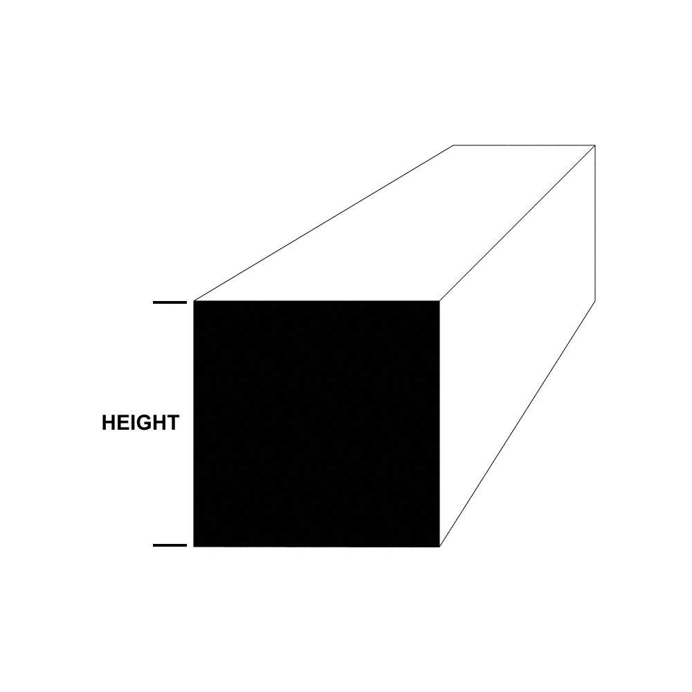 GRAINGER APPROVED Rectangular Blank Stock,SS,6in Overall L 783NX2