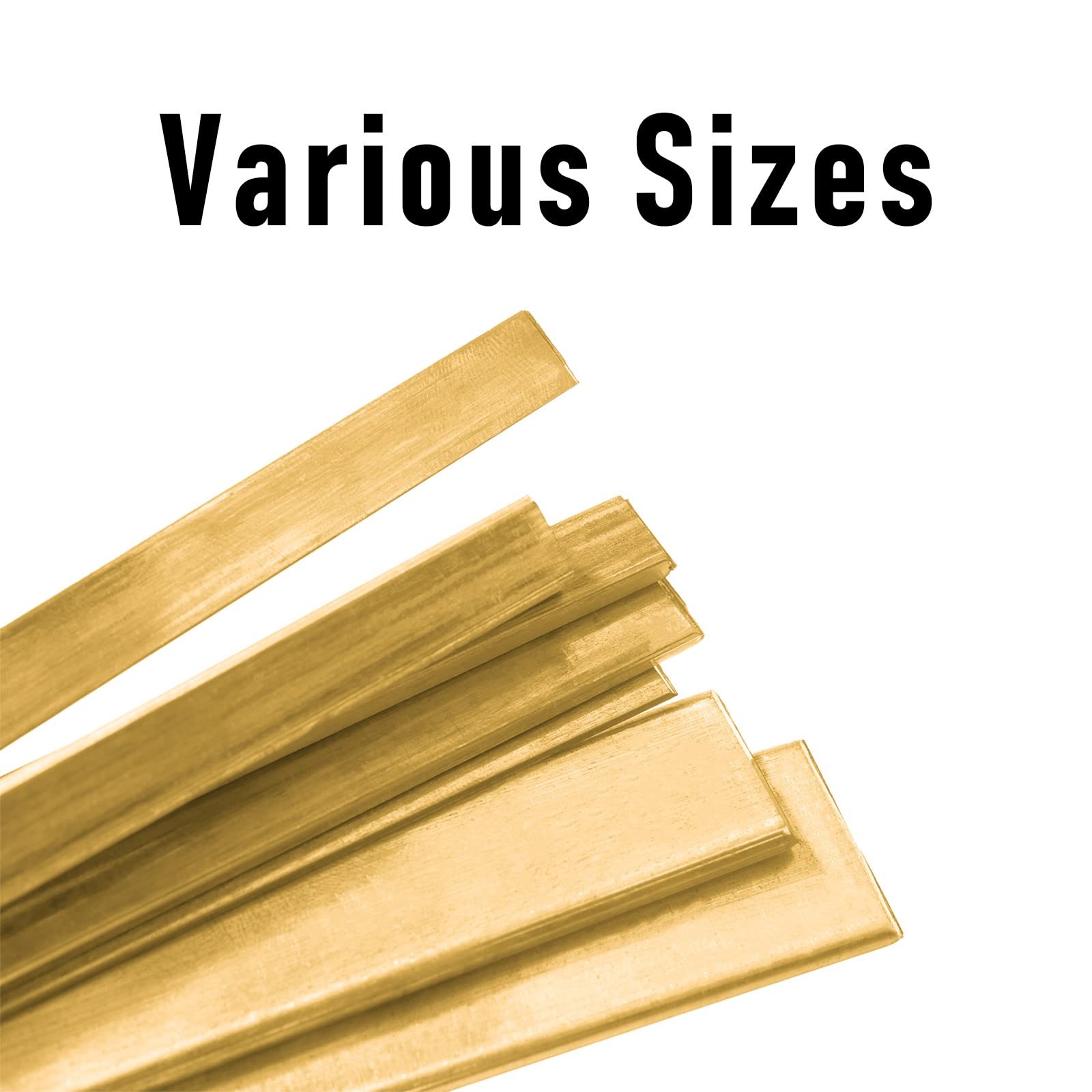 1/8″ x 3/8″ x 8″ Brass Flat Bar, 9 Gauge Metal Brass Sheet Stock for Models, …