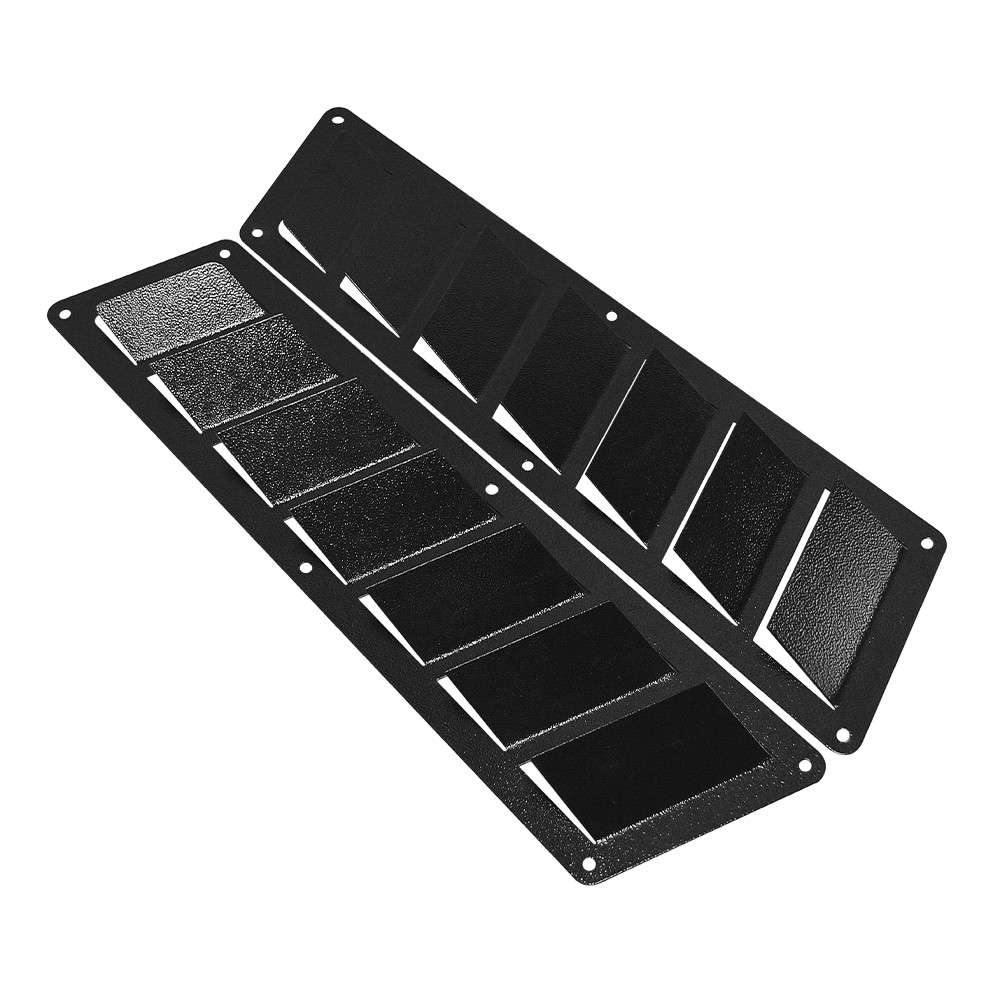 2 Pcs Universal Hood Vent Louver Scoop Cover Air Flow Intake Cooling Panel Black