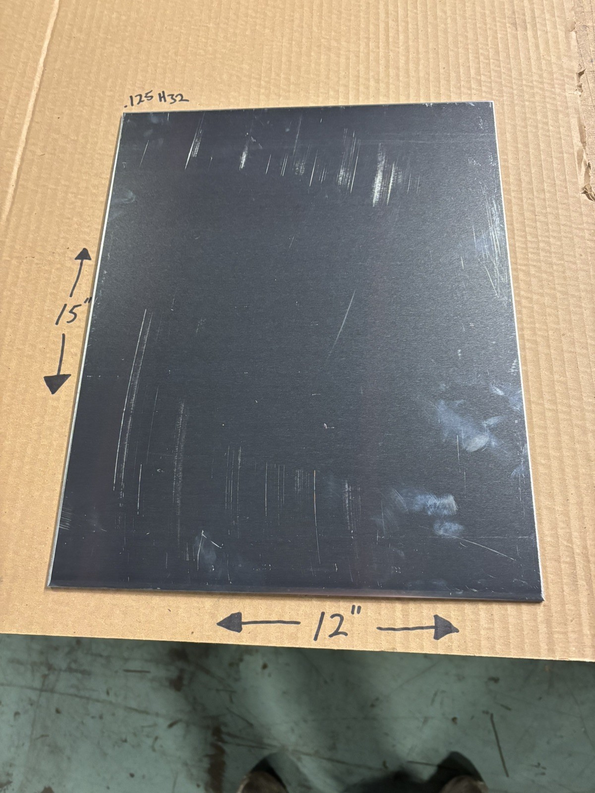 1/8″ (0.125” Thick) Aluminum Sheet Metal 12” x 15” – 5052 H32 – New