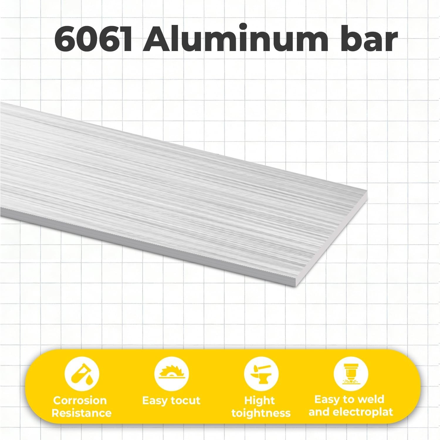 szkoo 4pc 5/32″x2″x12″ aluminum flat bar
