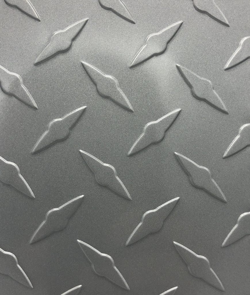 4′ x 8′ Silver Aluminum Diamond Plate Sheet Starbrite .025” Thick, Painted