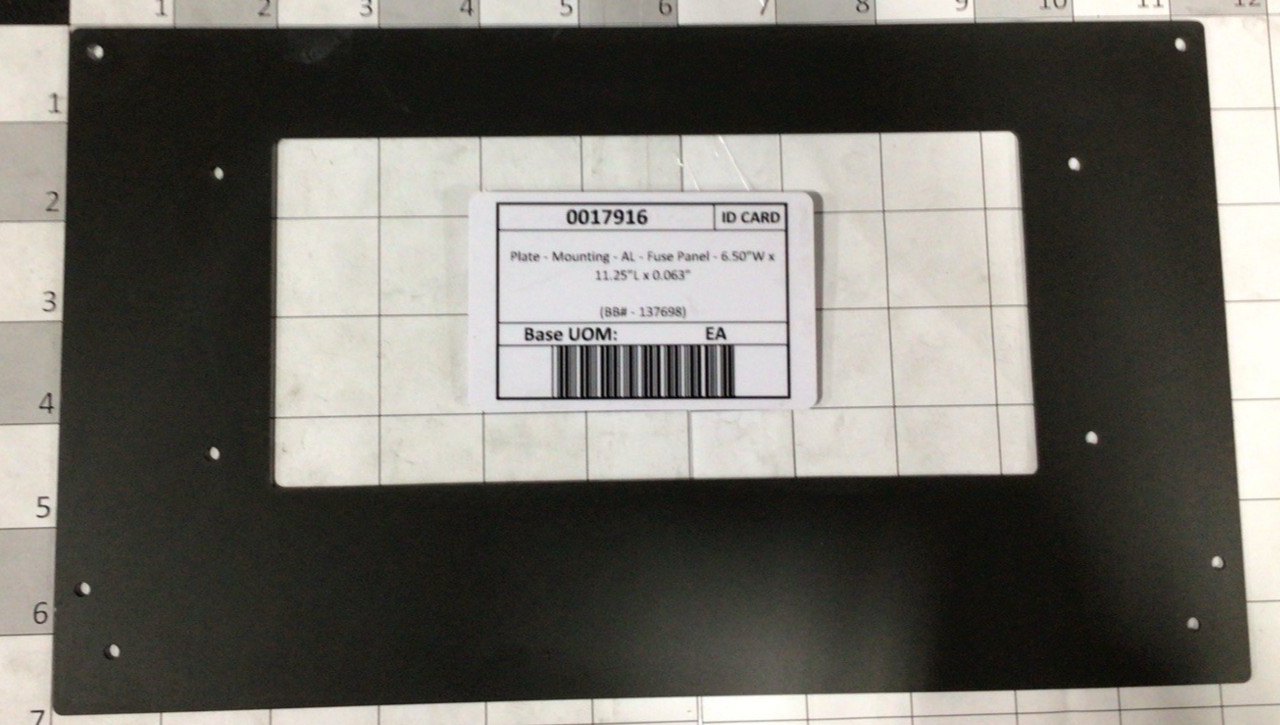 NEW! Aluminum Fuse Panel Mounting Plate 6.50″ x 11.25″ Black Electrical Mounting