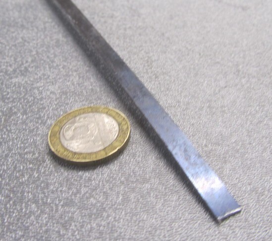 1095 Hard Blue Tempered Spring Steel Shim .008″ Thick x .250″ Wide x 300″ Long