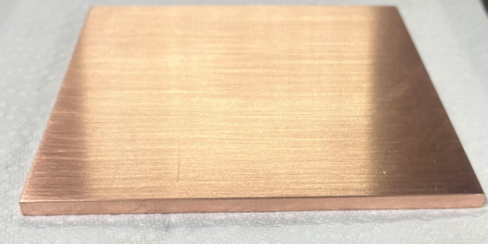 6mm COPPER PLATE BLOCK X 50mm X 50mm🇺🇸COPPER 110🇺🇸.250” X 2” X 2” USA MADE!
