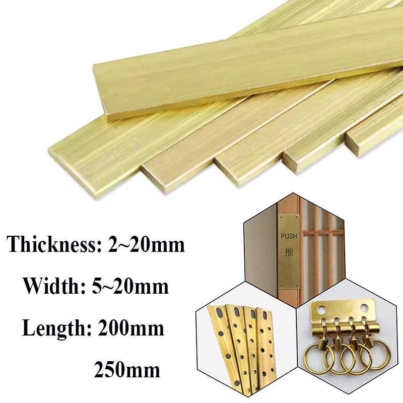 Brass Flat Bar Thicknesses 2mm 4mm 5mm 6mm 8mm 10mm 12mm 15mm 20mm