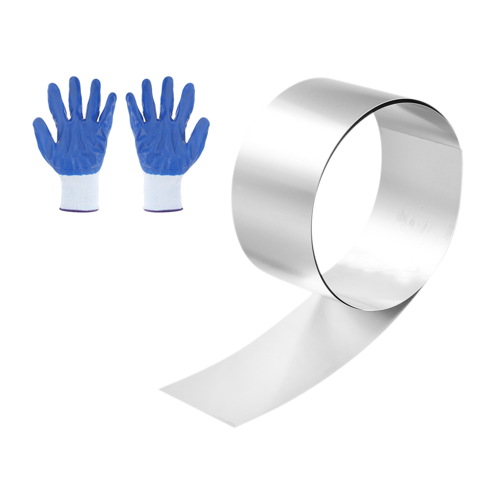 304 Stainless Steel Foil Roll 0.1mm x 50mm x 1m Metal Strip Sheet Silver Tone