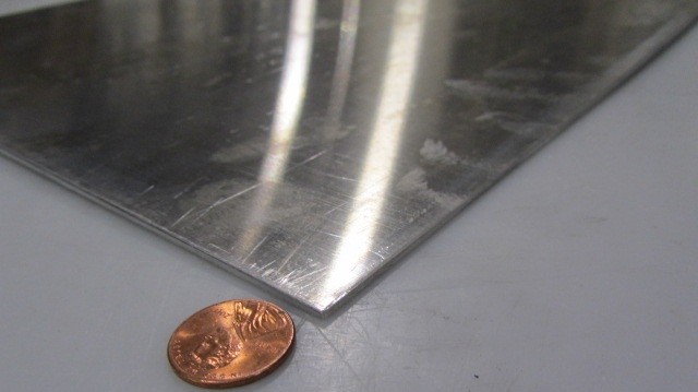 7075 Aluminum Sheet, T6, .063″ (1/16″) Thick x 12.0″ Width x 12.0″ Length