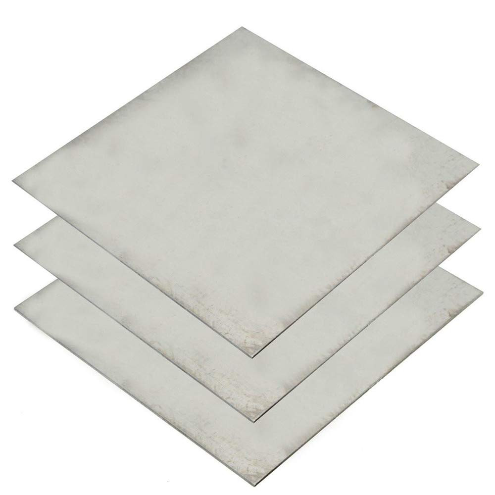 LTKJ 1mm Thick Grade 5 Titanium Alloy Metal Sheet Plate Silver 100 x 100 mm for