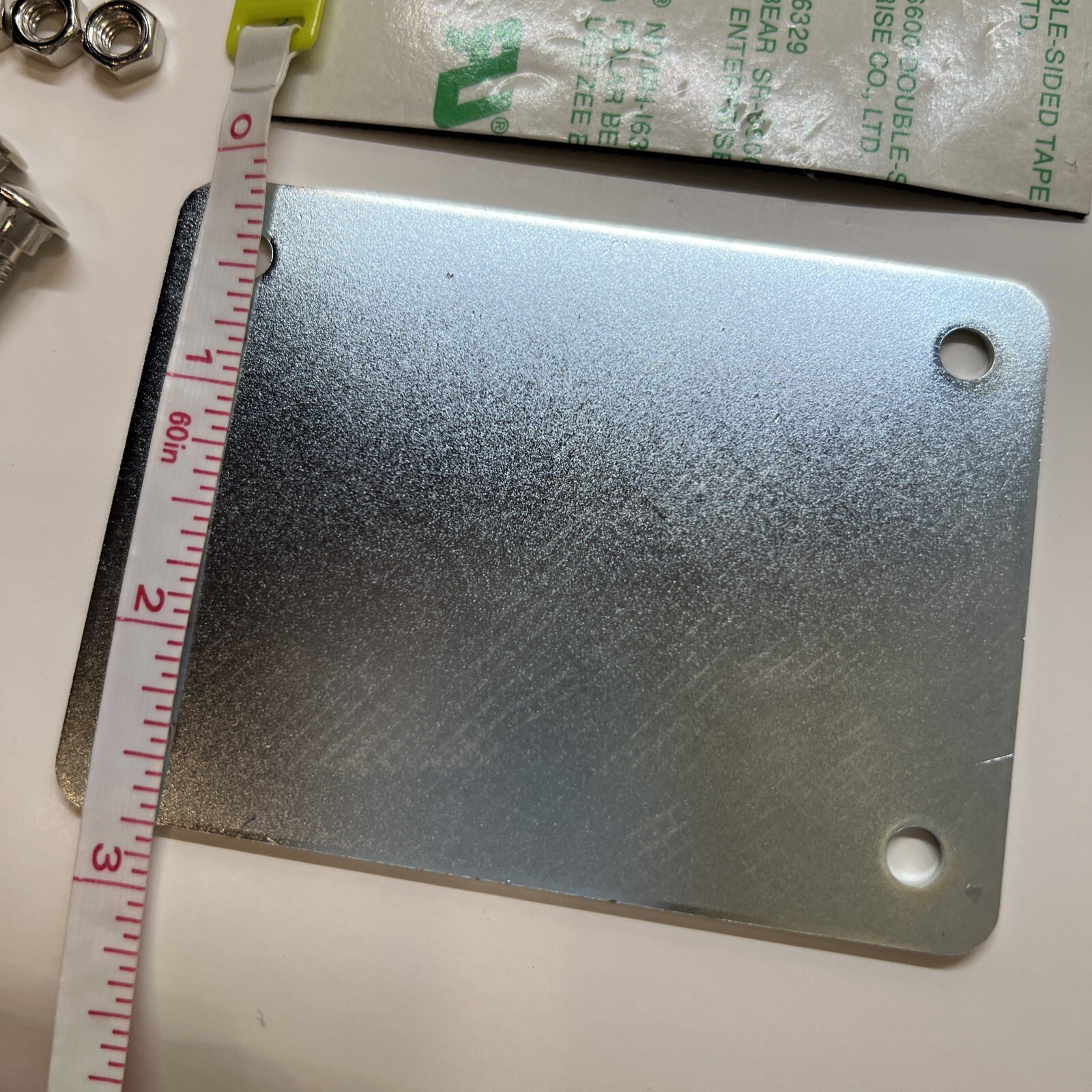 Steel Metal Base Plate 3 5/8″ x 2 5/8″ x 1/16″ thick 4 Holes 1/4″ NEW