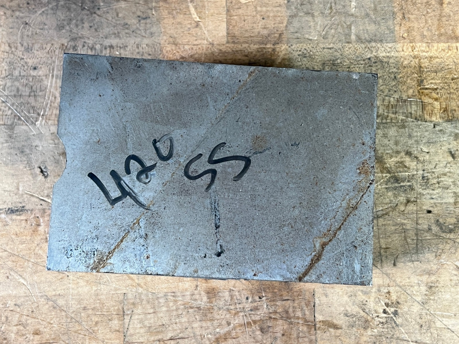 420 Stainless Steel SS Flat square bar stock 5 1/4 x 3 11/16 x 3 3/8 Tool Steel
