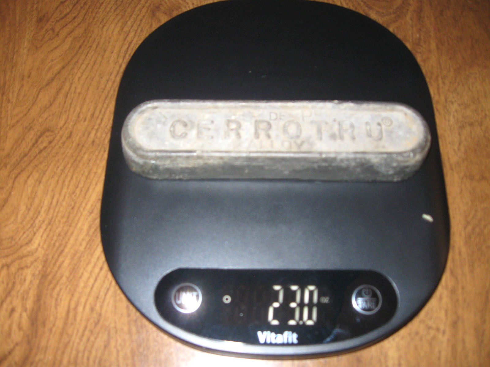 CERROTRU ALLOY 1 lb. 7 oz (23 Oz) BAR LOW MELTING TEMPERATURE