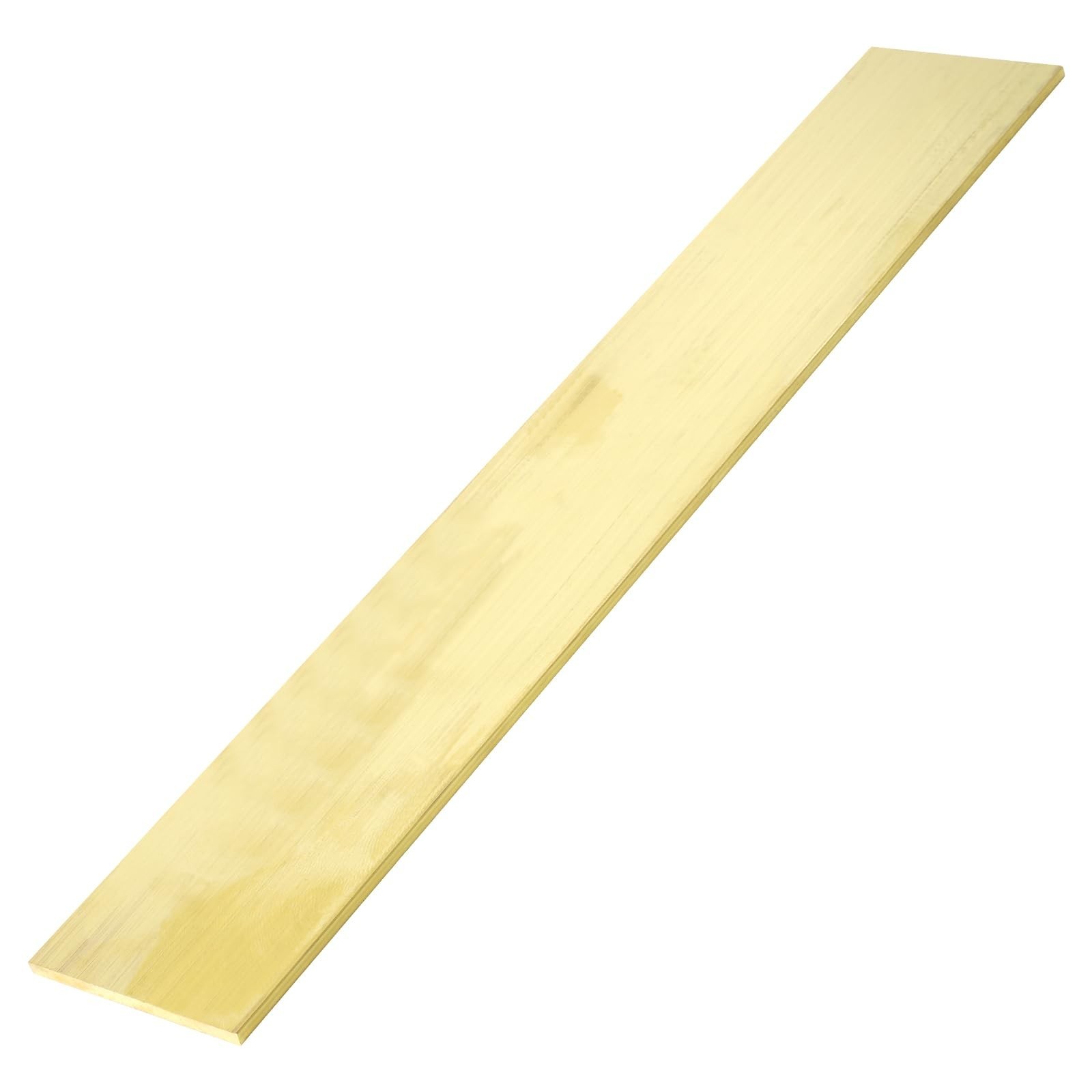 Solid Brass Flat Bar Blank 1/8” x 2” x 12” – C360 Thin Plate Mill Stock