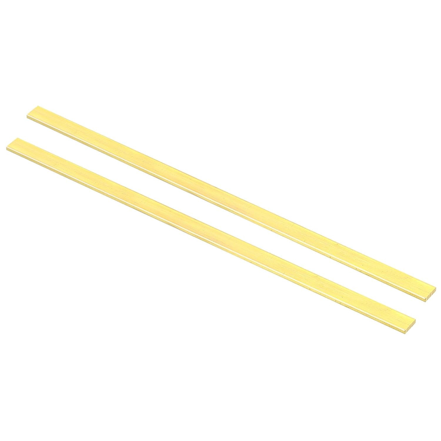 1/8 X 1/2 X 12″ H59 Brass Flat Bar, 2 Pcs Solid Flat Mill Stock for Crafting …