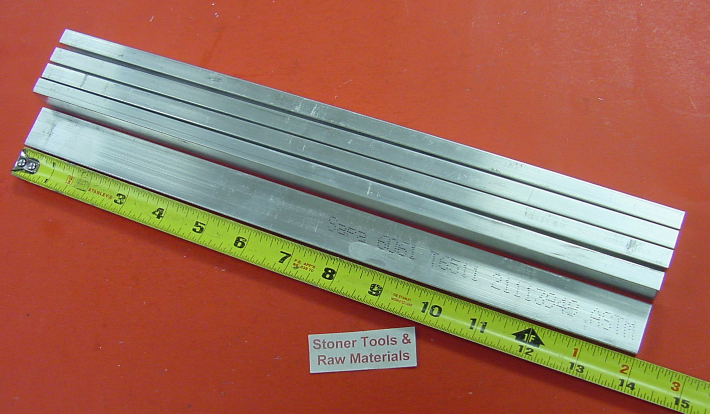 5 Pieces 3/8″ X 1″ ALUMINUM 6061 FLAT BAR 14″ long T6511 Solid Mill Stock New