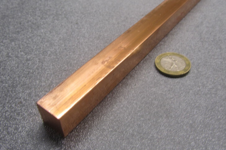 110 Copper Square Bar 1/2 Hard, 5/8″ Thick x 5/8″ Wide x 6 Ft Length